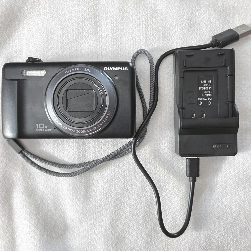 Olympus VR-350 Digital Camera 16MP 10x Zoom Black Compact Point and Shoot